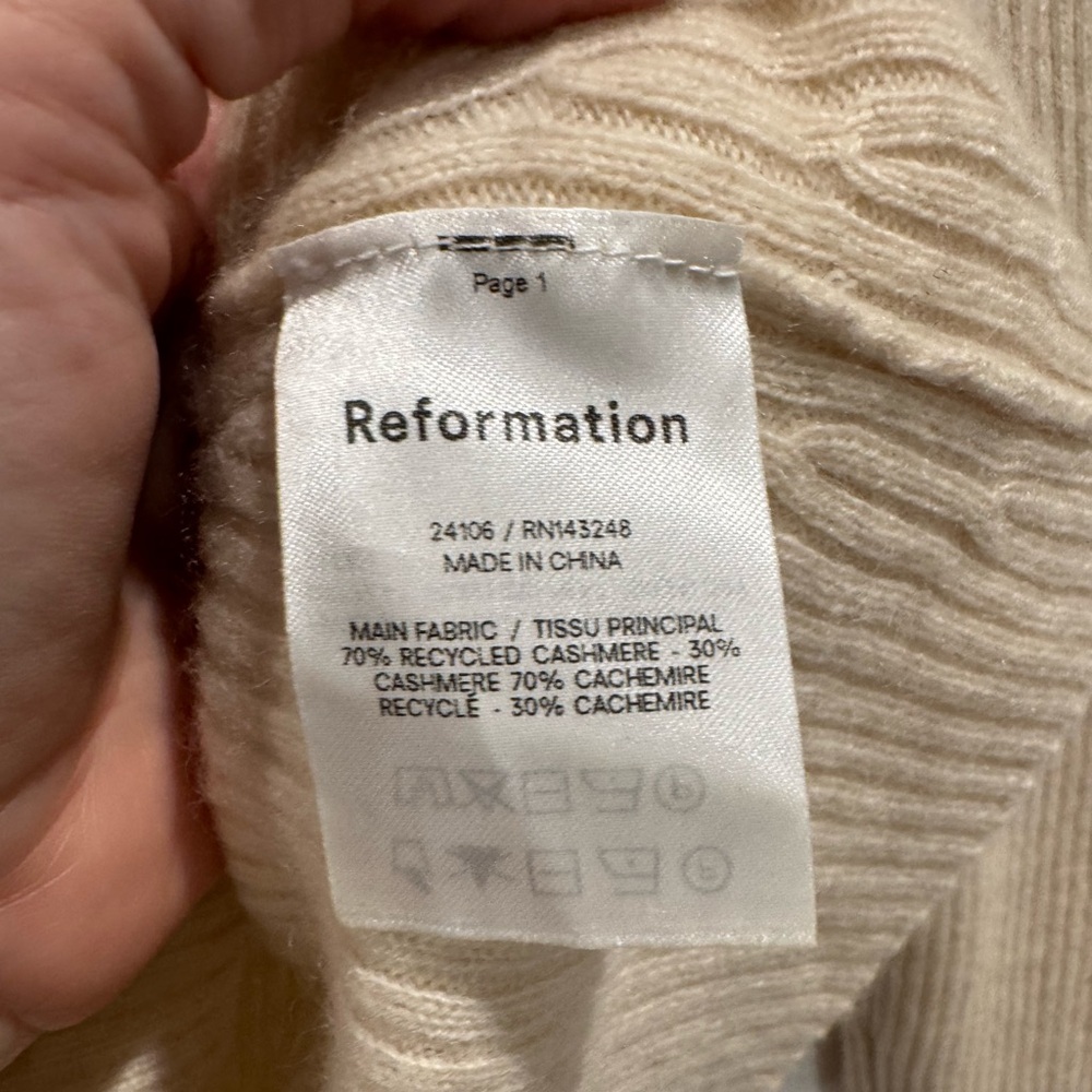 Reformation cream Glenna cashmere sweater - Picture 5 of 7